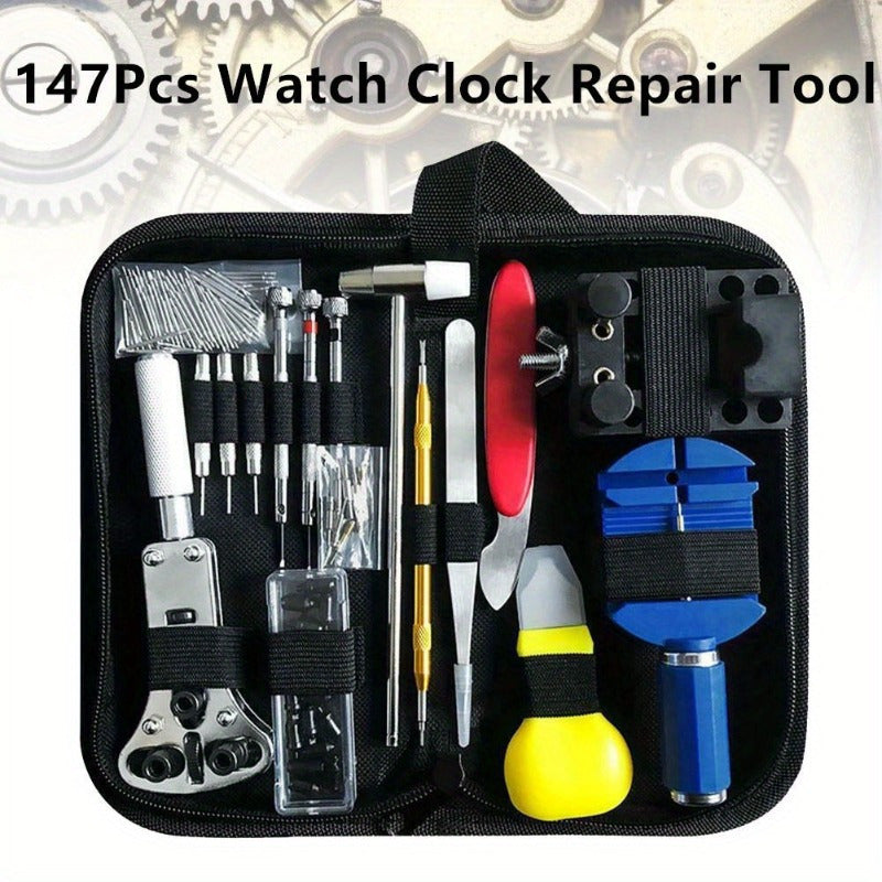 Watch Repair Tool Kit with Metal, 147 Piece, 147pcs/set