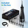 Water Flosser with Rechargeable, Waterproof, 350ml - Black option