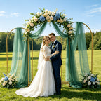 Wedding Arch Frame with Freestanding, 6ft, 6.6ft, Metal, Gold Moon Gate 6ft, 6.6ft 7.2ft - product gallery image 8