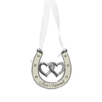 Wedding Keepsake with 6cm, Lucky Horseshoe Ivory Diamante Double Heart - product gallery image 4