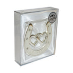 Wedding Keepsake with 6cm, Lucky Horseshoe Ivory Diamante Double Heart - product gallery image 6