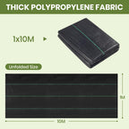 Weed Control Membrane with Lockable, 1m, 10m, Wood - product gallery image 3