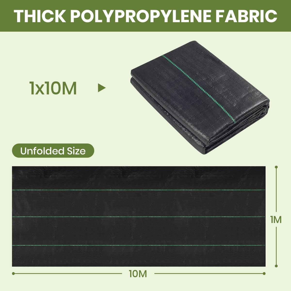 Weed Control Membrane with Lockable, 1m, 10m, Wood - product gallery image 3