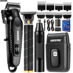 WEEME Hair Clippers 4pcs 3pcs 2pcs Black Golden Men Professional, Beard Trimmer Kit - Black 4pcs option