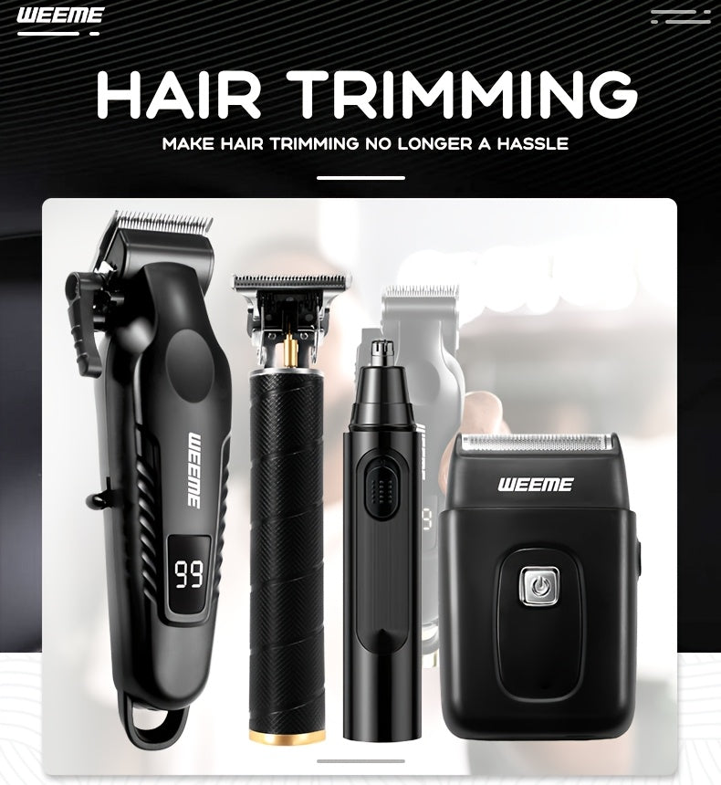 WEEME Hair Clippers 4pcs 3pcs 2pcs Black Golden Men Professional, Beard Trimmer Kit - product gallery image 12