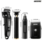 WEEME Hair Clippers 4pcs 3pcs 2pcs Black Golden Men Professional, Beard Trimmer Kit - product gallery image 6