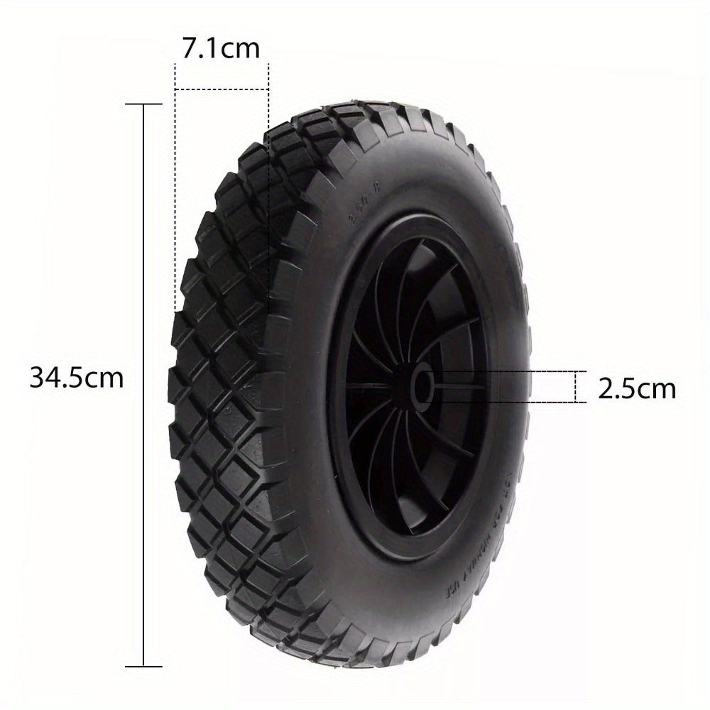 Wheelbarrow Wheel with Wheels, 350mm, 120kg, Inch Solid Tyre Heavy Duty Replacement - product gallery image 11