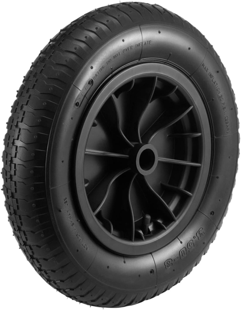 Wheelbarrow Wheel with Wheels, 350mm, 120kg, Inch Solid Tyre Heavy Duty Replacement - product gallery image 16