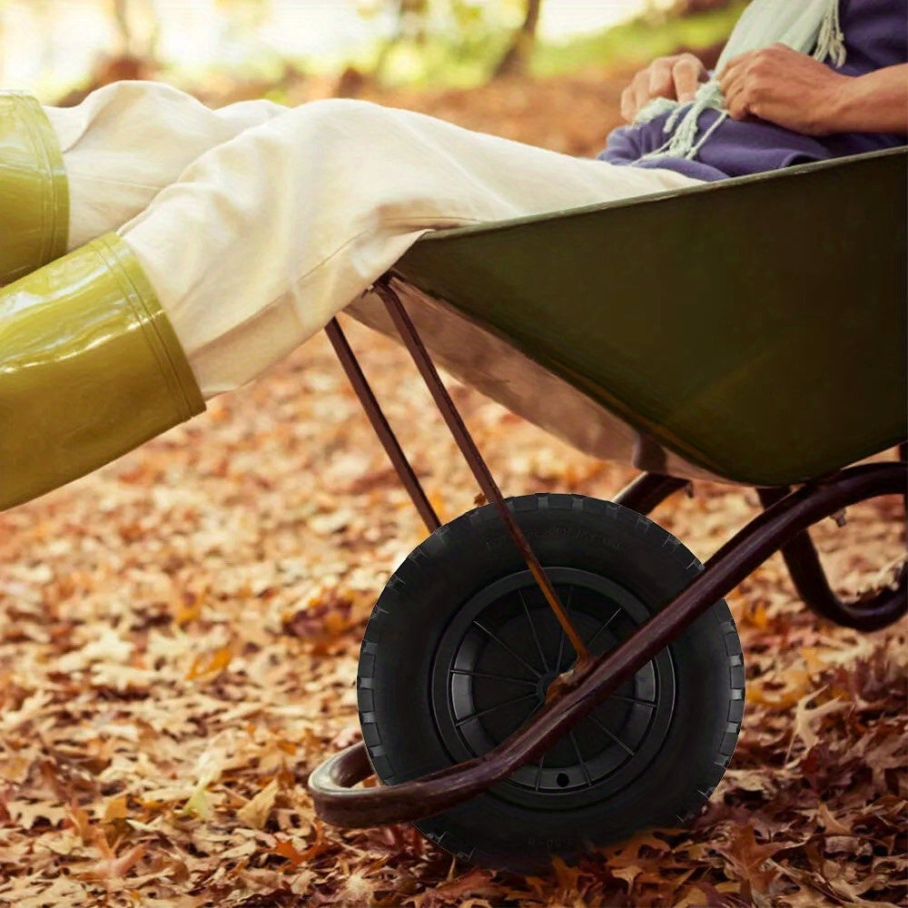 Wheelbarrow Wheel with Wheels, 350mm, 120kg, Inch Solid Tyre Heavy Duty Replacement - product gallery image 7