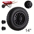 Wheelbarrow Wheel with Wheels, 350mm, 120kg, Inch Solid Tyre Heavy Duty Replacement - Variant1 option