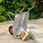 Wheelbarrow with 100KG, Wood, 1, Heavy Duty Galvanised Steel Pneumatic Tyre - product gallery image 13