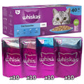 Whiskas Fish Favourites in Jelly 1+ Adult with 85g, Pack of 40 - Pack of 40 option