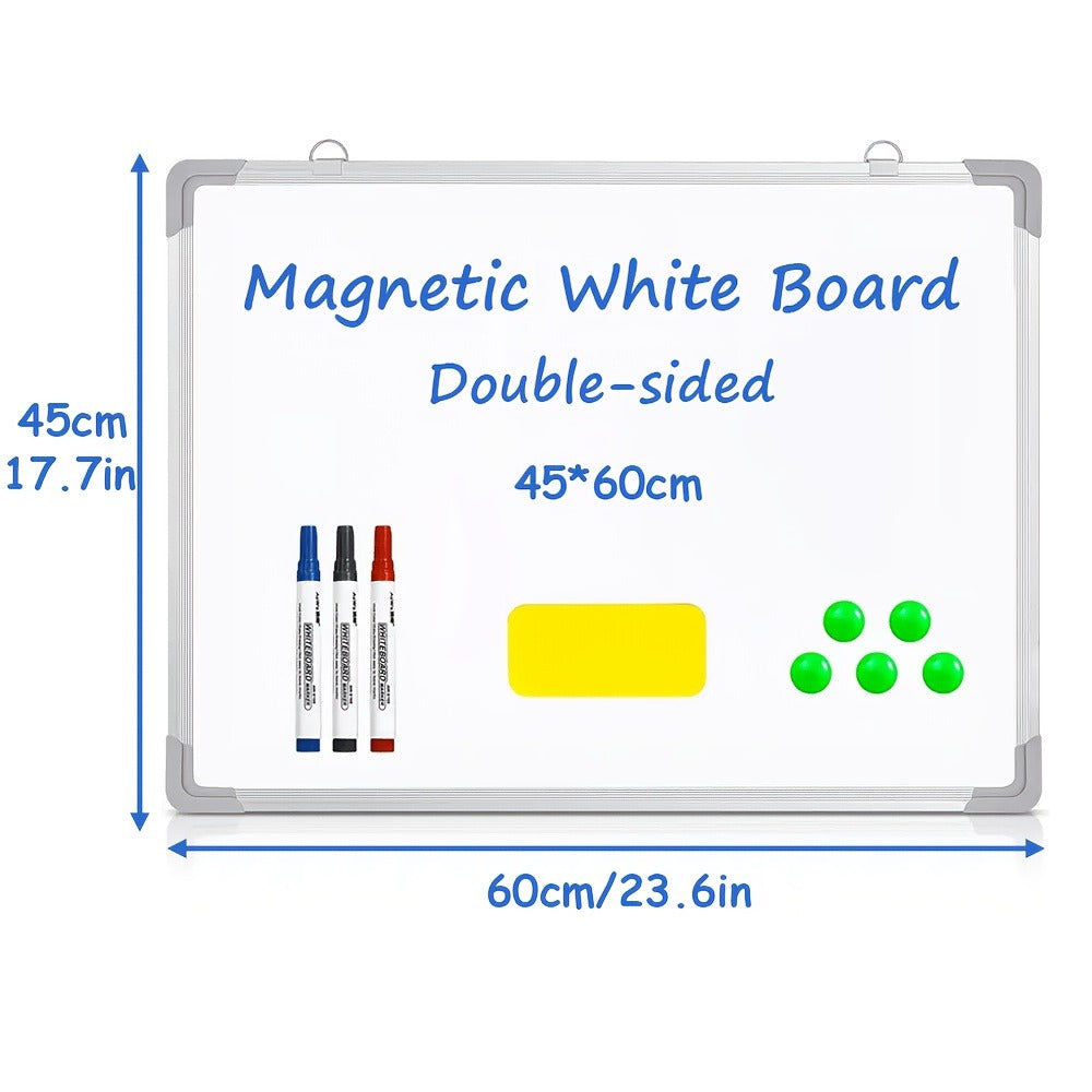 Whiteboard with Magnetic Dry Erase Frame, Marker, Eraser - product gallery image 2