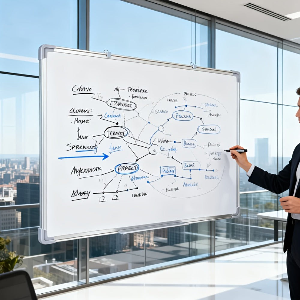 Whiteboard with Magnetic Dry Erase Frame, Marker, Eraser - product gallery image 5