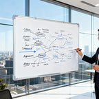 Whiteboard with Magnetic Dry Erase Frame, Marker, Eraser - product gallery image 5