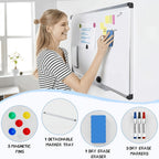 Whiteboard with Magnetic Dry Erase Frame, Marker, Eraser - product gallery image 6
