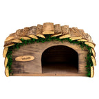 Wildlife Shelter with Wood, Woodside Bark-Roof Hedgehog House 33x19x17cm - product gallery image 7