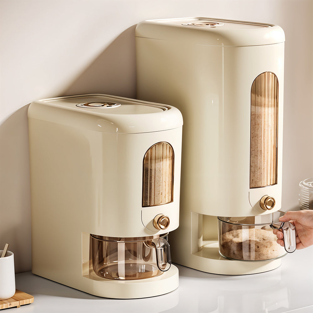 Windowed Rice Dispenser with 5kg, 10kg, Cup or for practical home use - product gallery image 12