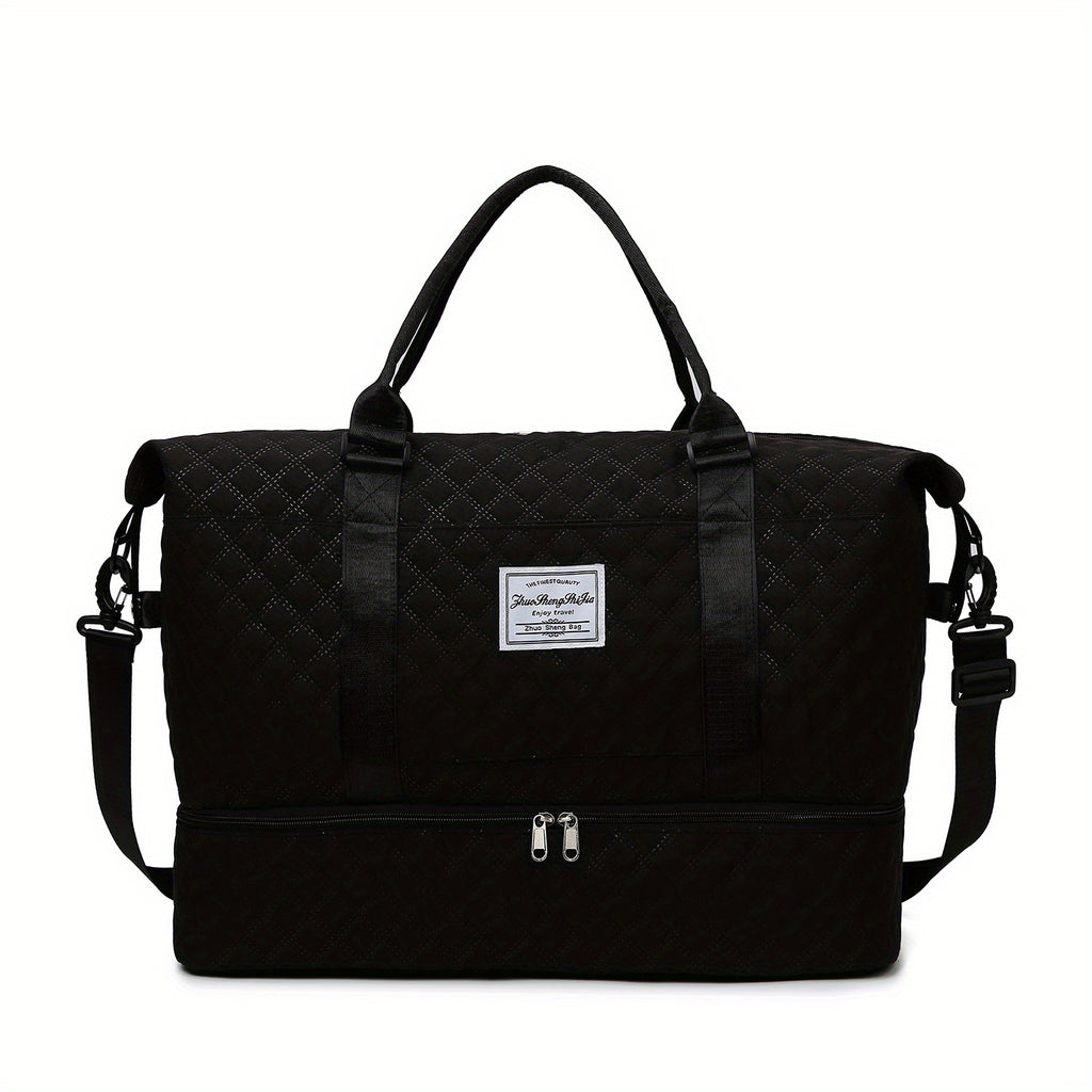 Women's Gym Bag with Women's Large Weekend Travel Holdall Duffle - Black option