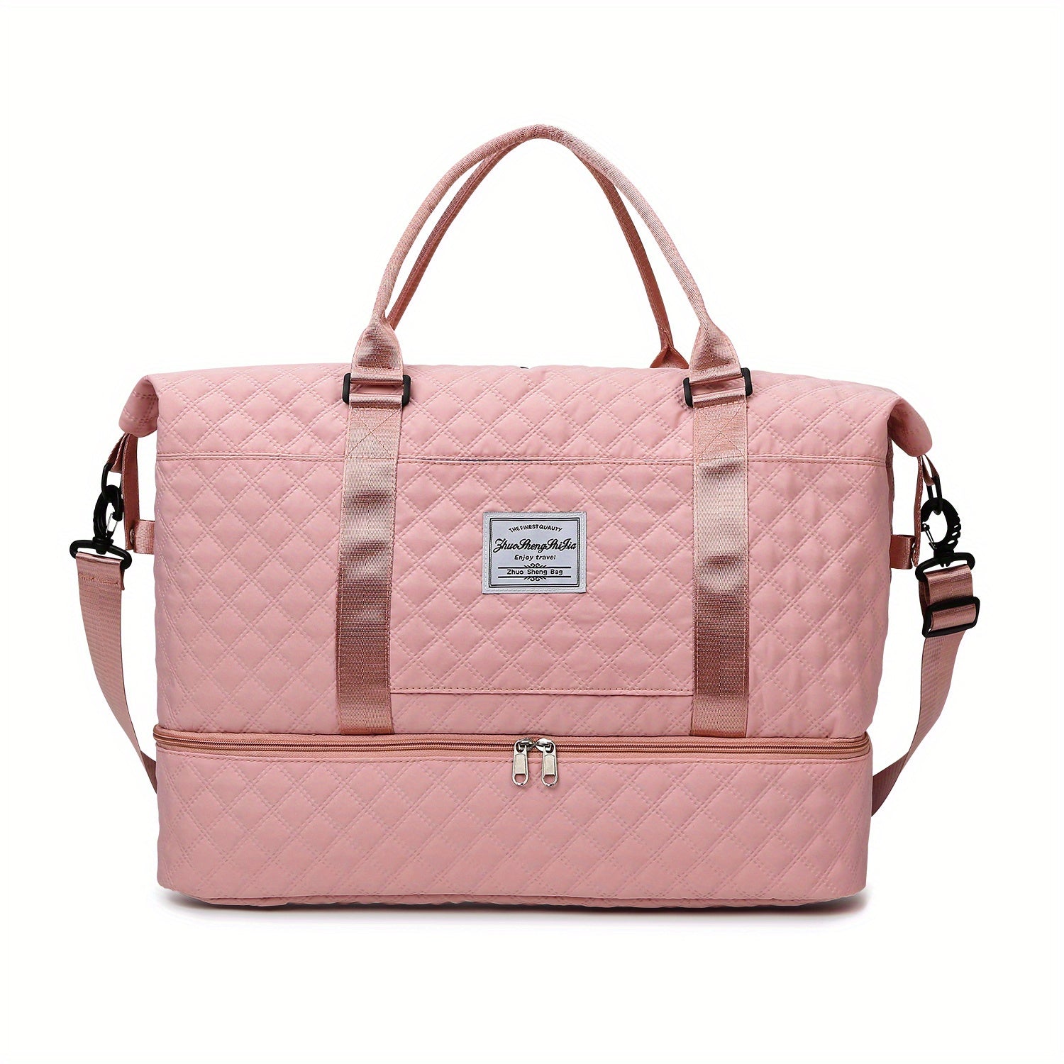 Women's Gym Bag with Women's Large Weekend Travel Holdall Duffle - pink option