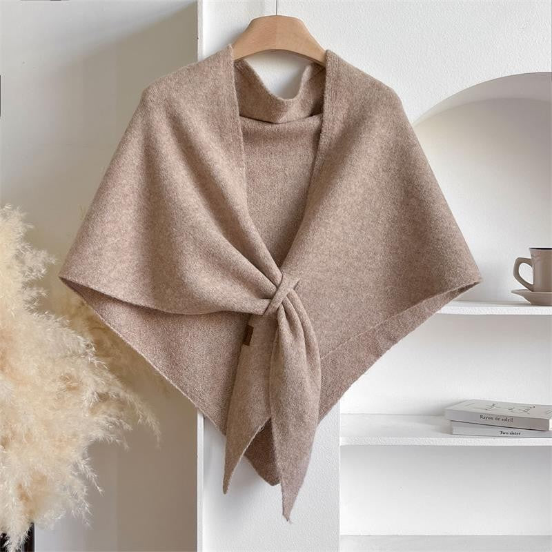 Women's Shawl with Women's Bohemian Wrap Cashmere Cardigan Soft - Camel option