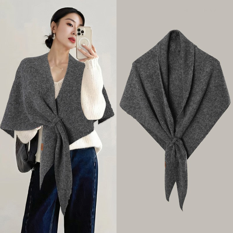 Women's Shawl with Women's Bohemian Wrap Cashmere Cardigan Soft - product gallery image 3