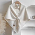 Women's Shawl with Women's Bohemian Wrap Cashmere Cardigan Soft - White option