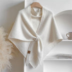 Women's Shawl with Women's Bohemian Wrap Cashmere Cardigan Soft - White option