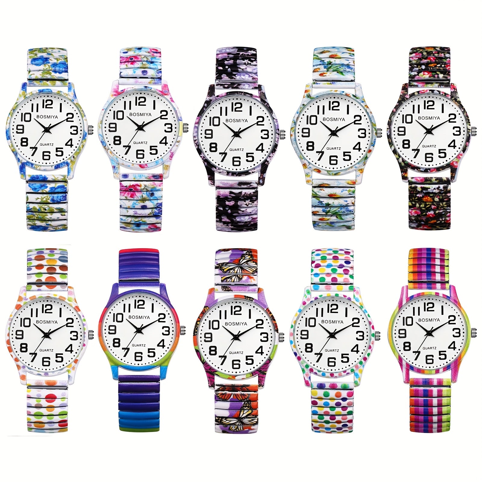 Women's Watch with Stainless Steel, Bohemian Women's Elastic Stretch Quartz