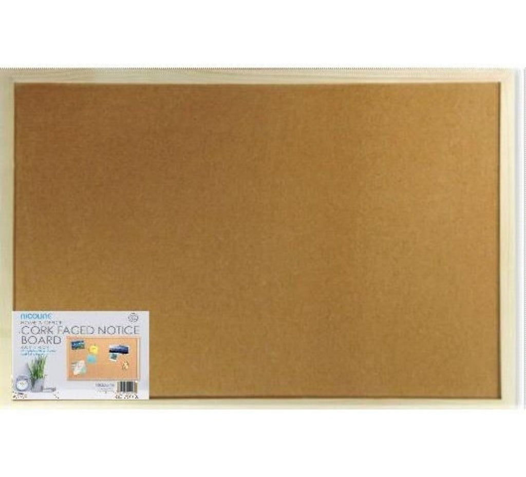 Wooden Framed Cork Board Notice Pin Board with Push Pins Home Office Use - product gallery image 2