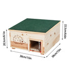 Wooden Hedgehog House: Hedgehog Hamster with Waterproof - product gallery image 11