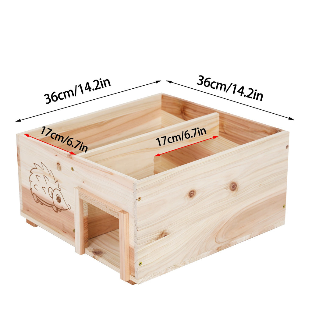 Wooden Hedgehog House: Hedgehog Hamster with Waterproof - product gallery image 12