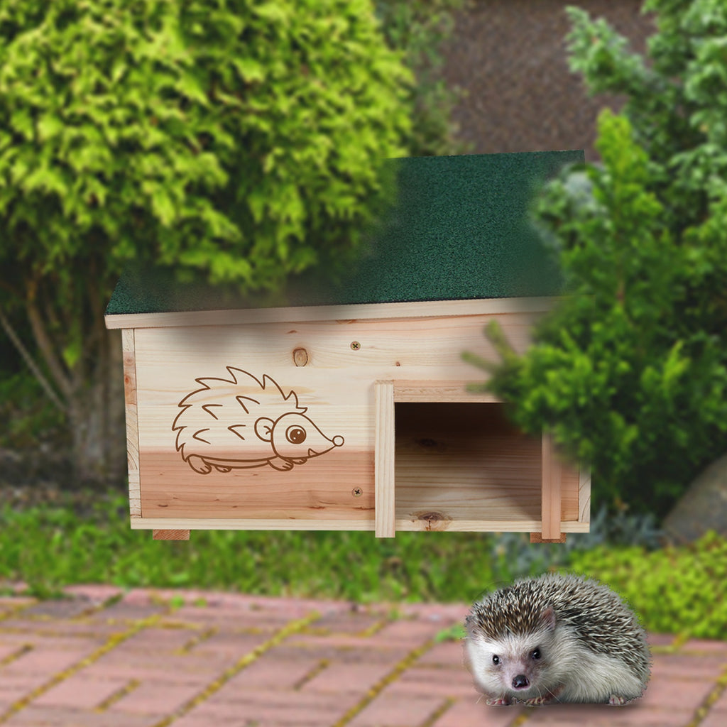 Wooden Hedgehog House: Hedgehog Hamster with Waterproof - product gallery image 2