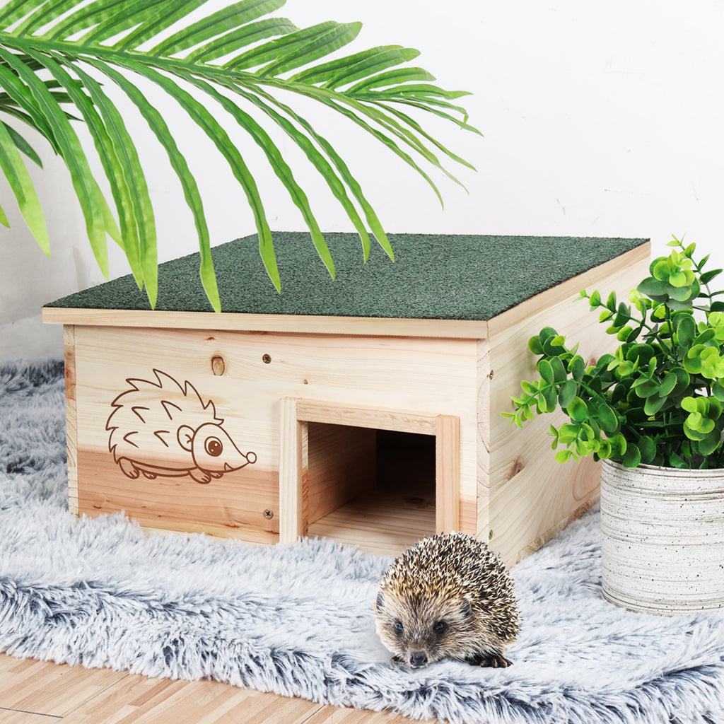 Wooden Hedgehog House: Hedgehog Hamster with Waterproof - product gallery image 5