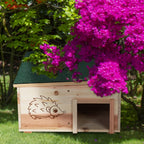 Wooden Hedgehog House: Hedgehog Hamster with Waterproof