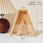 Wooden Letter Jar with 18cm, A-Z Alphabet Storage Container Transparent - product gallery image 37