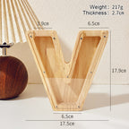 Wooden Letter Jar with 18cm, A-Z Alphabet Storage Container Transparent - product gallery image 58