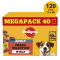 x 100g Pedigree Adult Wet Dog Food Pouche with Mixed Selection
