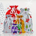 X Large Christmas Sacks Reusable Foil with 15/18X Drawstring Wrap Present Party Bags - product gallery image 3