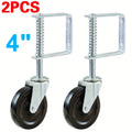 X SPRING LOADED HEAVY DUTY GATE WHEEL WHEELS Farm Timber Door 10.16cm Swivel with 2pcs - 2pcs option