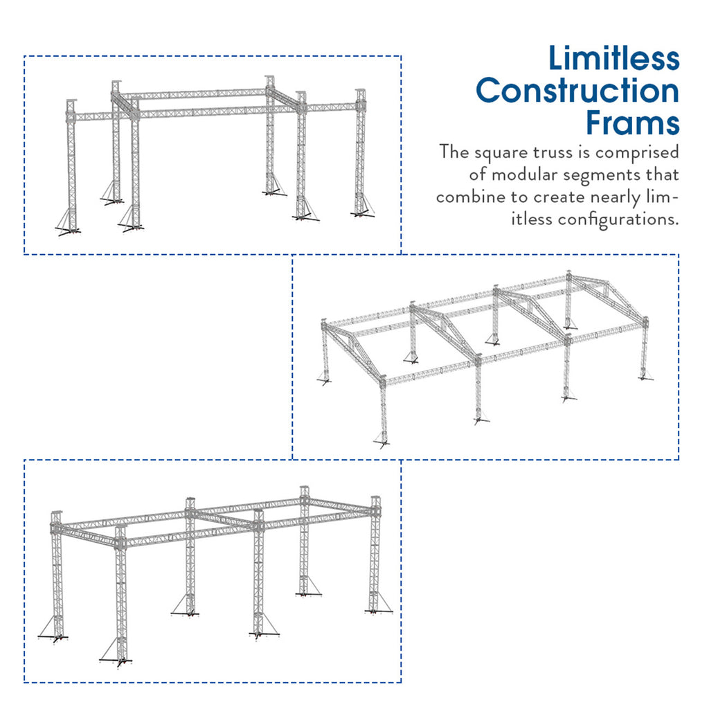 x Square Box Truss Trussing Segment Kit with 20cm, 3PCS High Truss - product gallery image 17