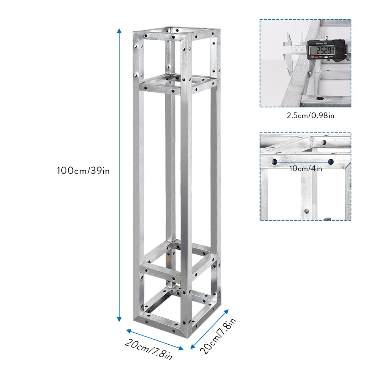 x Square Box Truss Trussing Segment Kit with 20cm, 3PCS High Truss - product gallery image 4