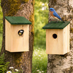 X Wooden Nesting Box Bird House Nesting with Small Birds Bluetit Robin Sparrow