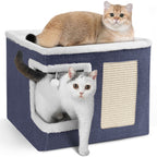X42X36cm Large Cat Cube House Cosy with Foldable, 42X42X36cm Foldable Bed Pet Cave Furry - product gallery image 3